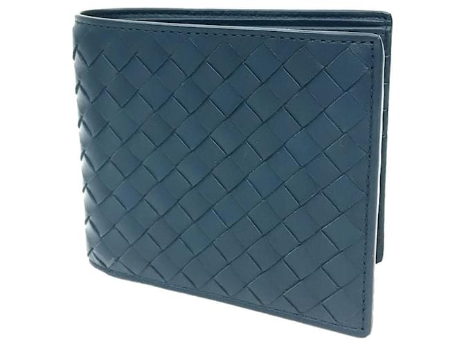 Bottega Veneta Intrecciato Blu navy Pelle  ref.782861