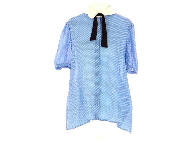 Claudie Pierlot Shirt Blue Silk  ref.782967