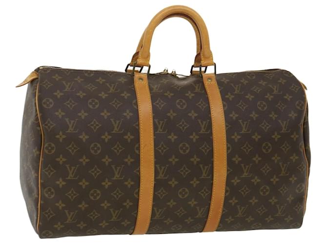 Louis Vuitton Keepall 50 Brown Cloth  ref.783042