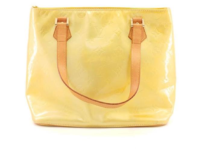 Louis Vuitton Houston Monogram Yellow/Gold Patent Leather Tote Shoulder Bag