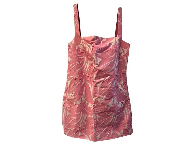 Vestido rosa de algodón y poliéster Alexis Talla L