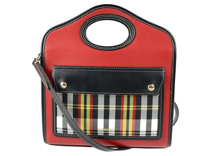 Mini sac de poche Burberry Cuir Rouge  ref.783275