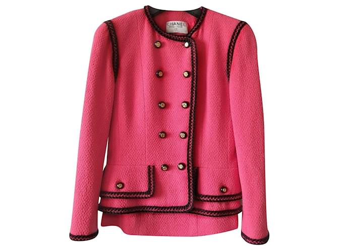 Chanel tailor Black Pink Tweed  ref.783289