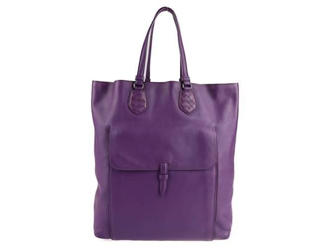 Bottega Veneta Intrecciato Purple Leather  ref.783407