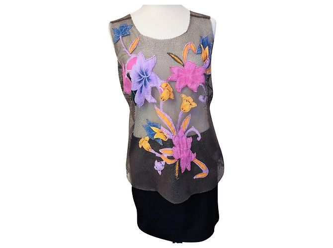 ANTIK BATIK FISH TOP PATCH HIBISCUS S 42/44 Multicolore