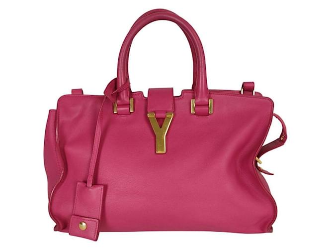 Saint Laurent Paris Burgundy Leather Small Cabas Chyc Tote Saint Laurent  Paris