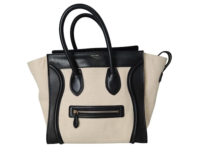 Céline Celine Luggage Large Bag in Rope Beige Cloth  ref.783425