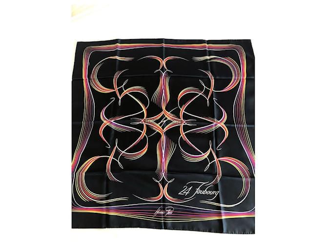 Hermès Silk scarves Black  ref.783540