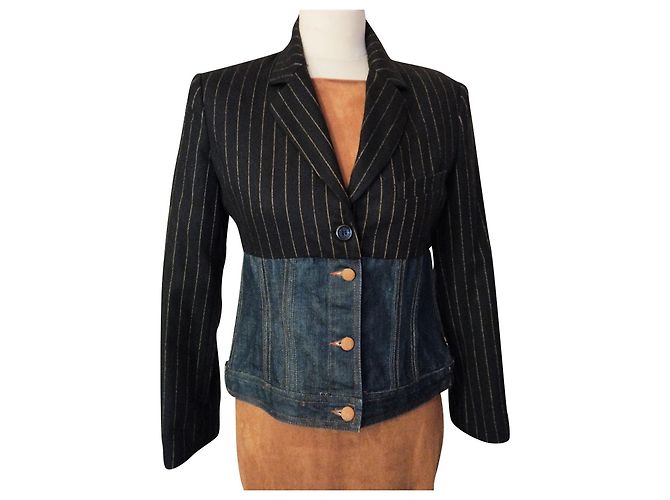 Jean Paul Gaultier GAULTIER GIACCA DONNA TRENDY IN LANA E DENIM T 36/38