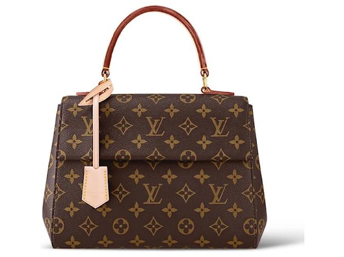 Louis Vuitton Cluny BB Bag In Monogram Canvas With Pink Strap