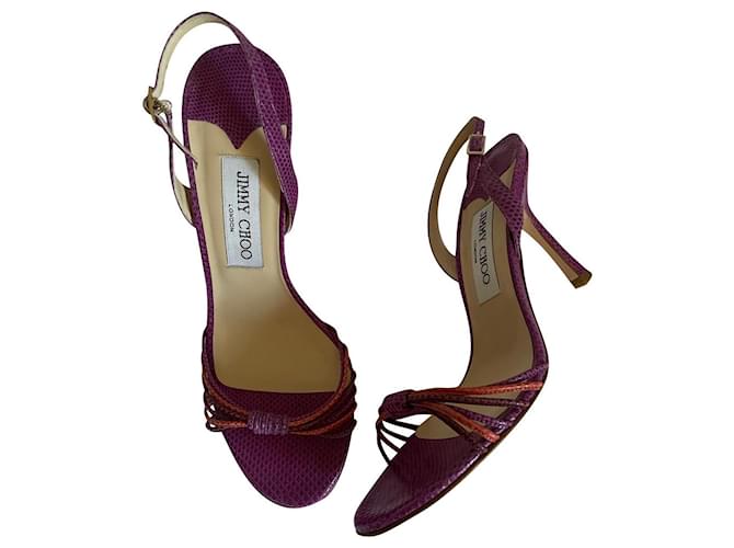 Leather heels Jimmy Choo Purple size 40 EU in Leather - 39355063