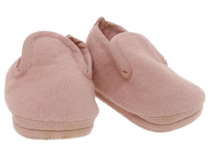 Hermès Sapatos de bebê HERMES de lã rosa autênticos8794  ref.783814