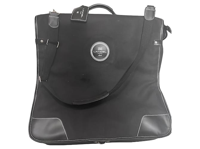 Lancel Bags Briefcases Black Cloth  ref.784157
