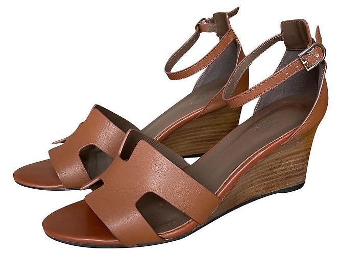 Sandals LEGEND Hermès Camel Caramel