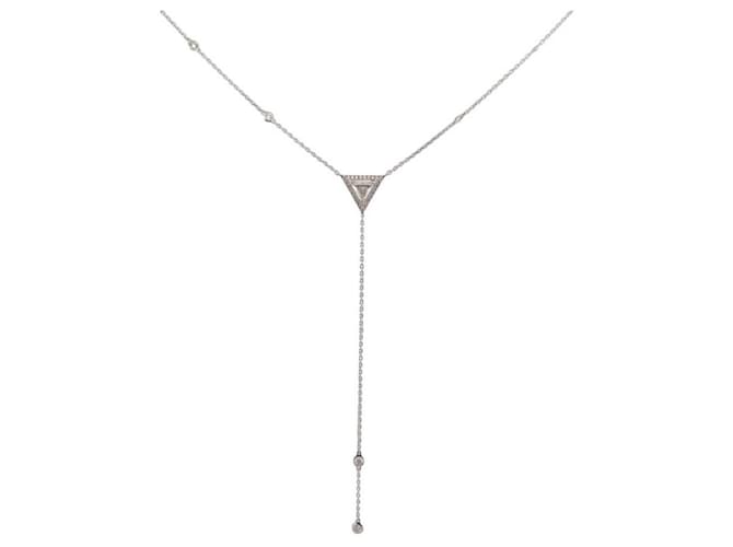 NEW MESSIKA NECKLACE TIE THEA 6467 60-70 WHITE GOLD DIAMOND NECKLACE Silvery  ref.784654