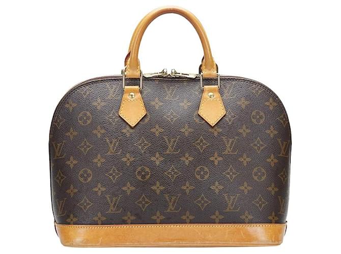 Louis Vuitton Alma Marrom Lona  ref.784858