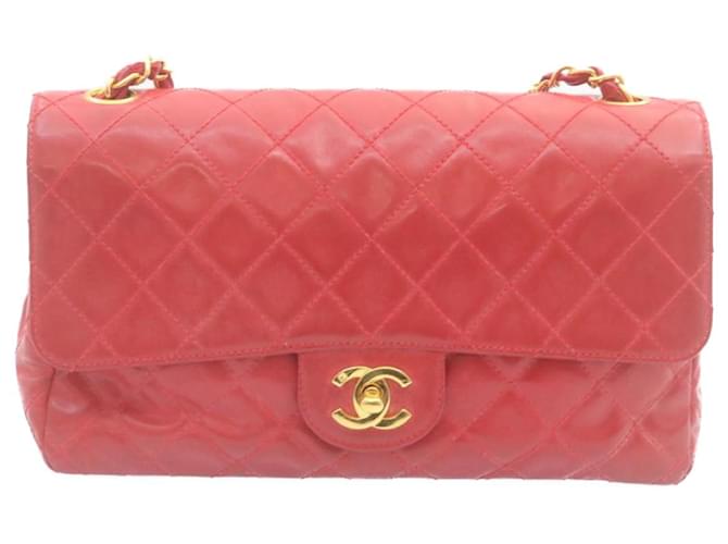 Chanel Timeless Red Leather  ref.785015