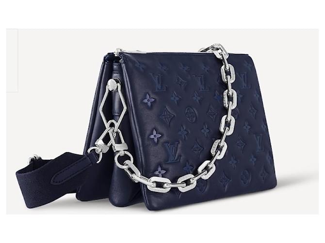 Louis Vuitton LV Coussin PM Navy blue Leather ref.785100 - Joli Closet