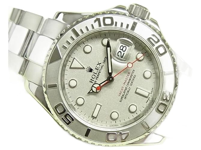 ROLEX YACHT-MASTER Rolesium 16622 Z series roulette Engraved mark Mens Silvery Steel  ref.785260