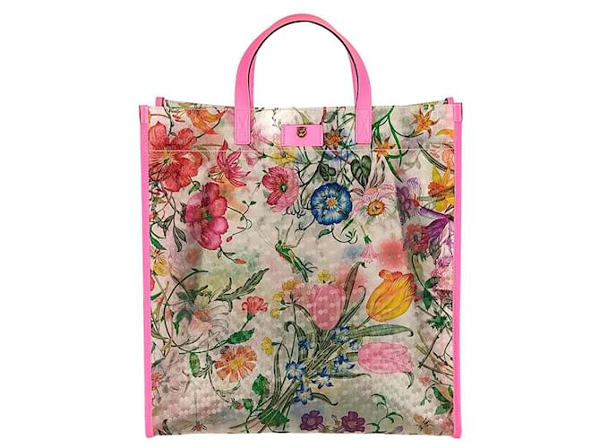 Gucci Floral Tote Shopping Bag