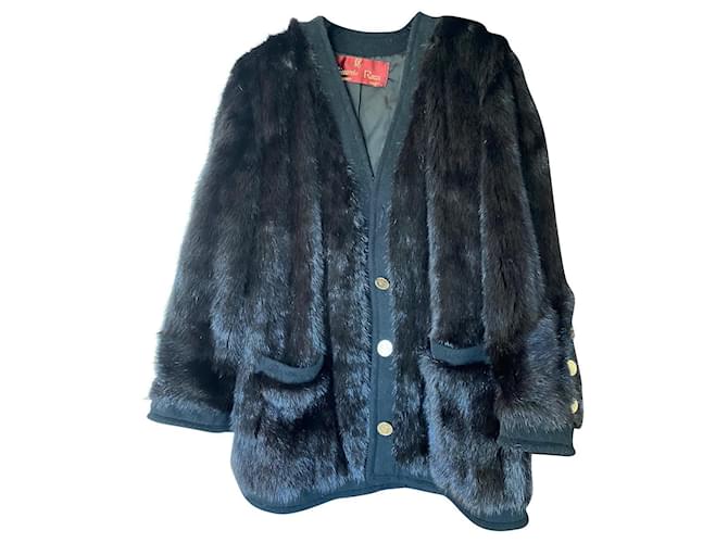Autre Marque Mink jacket Black Fur  ref.785346
