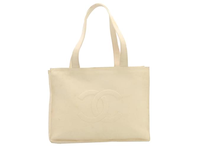 Chanel Branco Couro  ref.785367