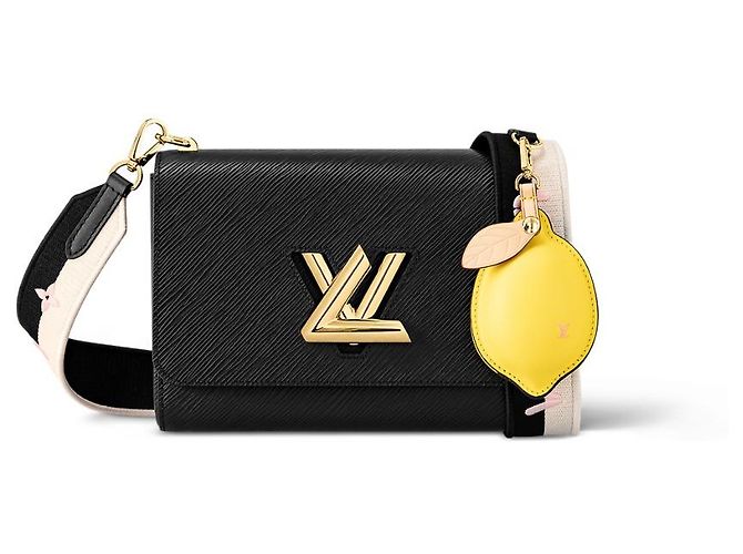 Bolso Louis Vuitton Twist MM de piel Epi negro