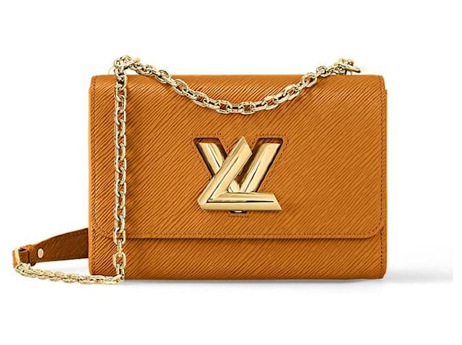 Louis Vuitton Sac LV Twist cuir épi coloris Miel Marron  ref.785406