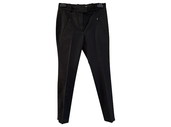 Pantalones Hugo Boss Negro Lana  ref.785413
