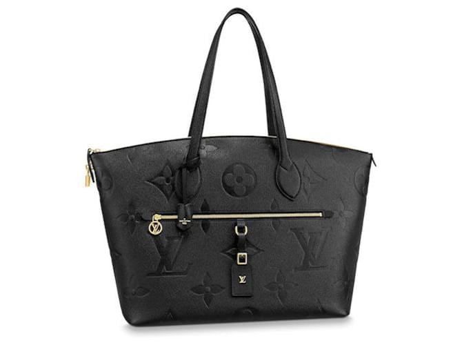 Louis Vuitton LV Bolsa de viaje monograma empreinte negro Cuero  ref.785427