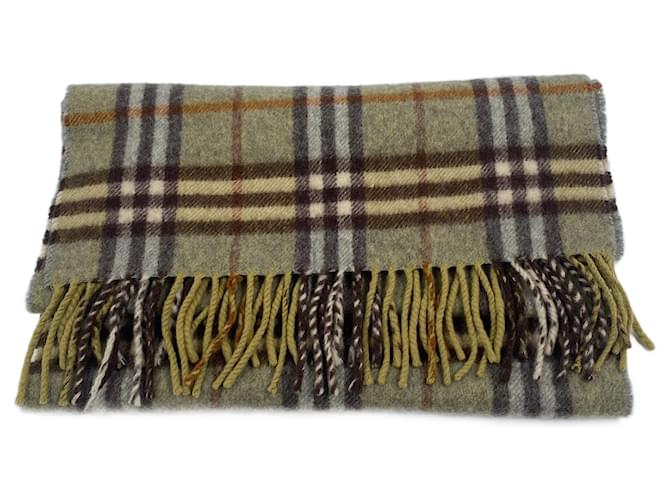 Grey Cashmere Burberry Scarf  ref.786112