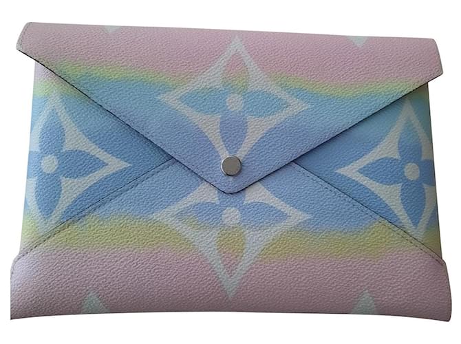 LOUIS VUITTON Kirigami Pochette Large Monogram Escale Clutch Pastel 