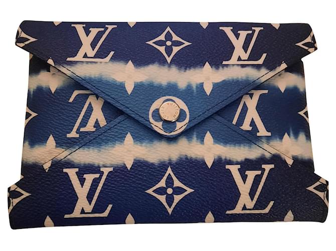 Louis VUITTON - Bolso de mano Kirigami - Modelo mediano Azul marino Cuero  ref.786148