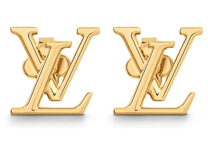 lv logo stud earrings