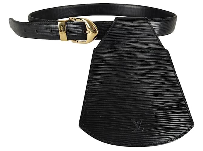 Sac ceinture Louis Vuitton Sherwood Epi Cuir Noir  ref.786491