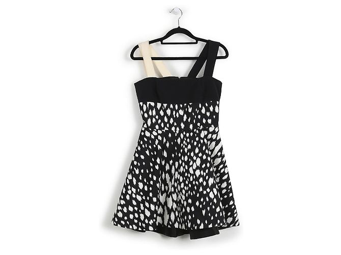 Fausto Puglisi Mini vestido de seda estampado sem mangas Bege