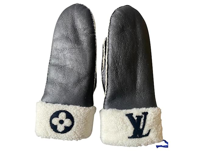 Louis Vuitton mitten glove Black Leather ref.787517 - Joli Closet