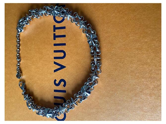 Louis Vuitton meu colar florido Prata Metal  ref.787523