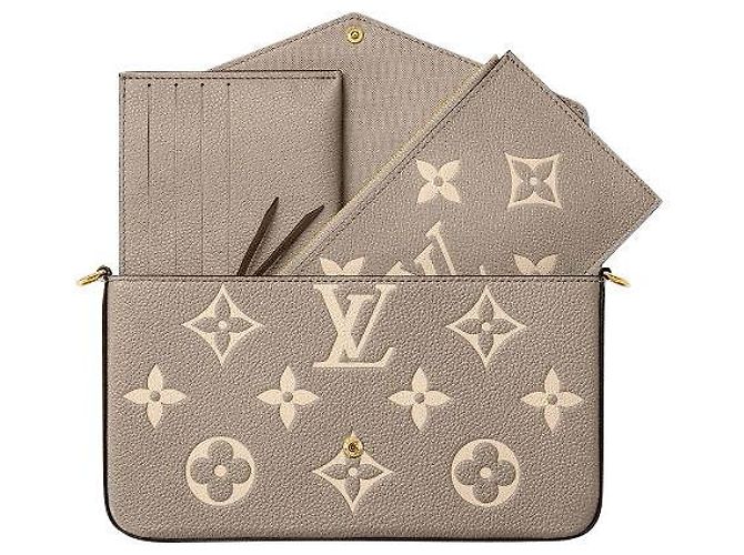 Louis Vuitton LV Felicie Pochette estampado nuevo Gris