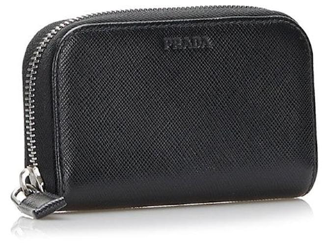 Prada Saffiano Key Pouch Black Pony-style calfskin ref.787767