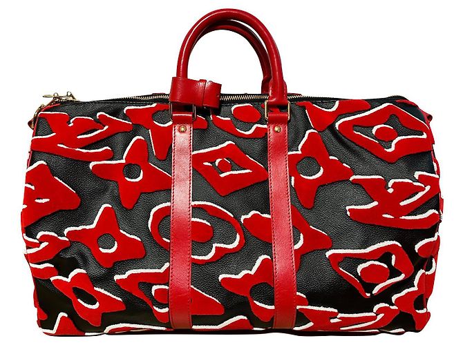 Abbesses Louis Vuitton Keepall 45 Urs Fischer Noir Rouge