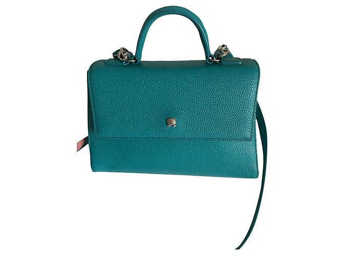 Autre Marque Bolsa de couro Navyboot turquesa