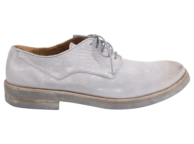 Maison Martin Margiela Lace-Up Derby Shoes in Grey Suede  ref.788361