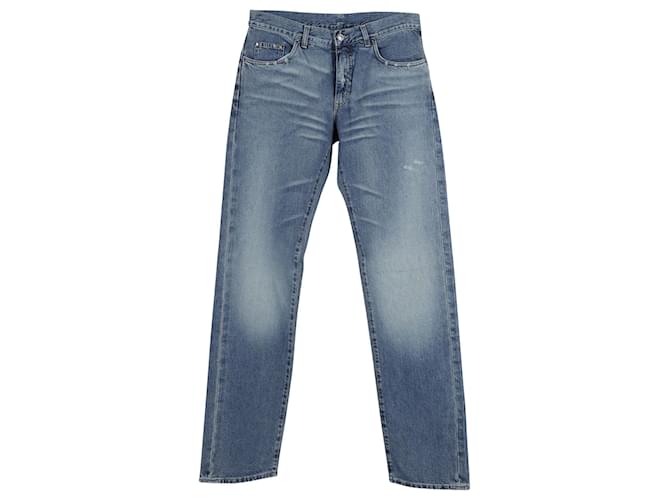 Jeans Gucci Straight Leg Light Wash em algodão azul  ref.788413