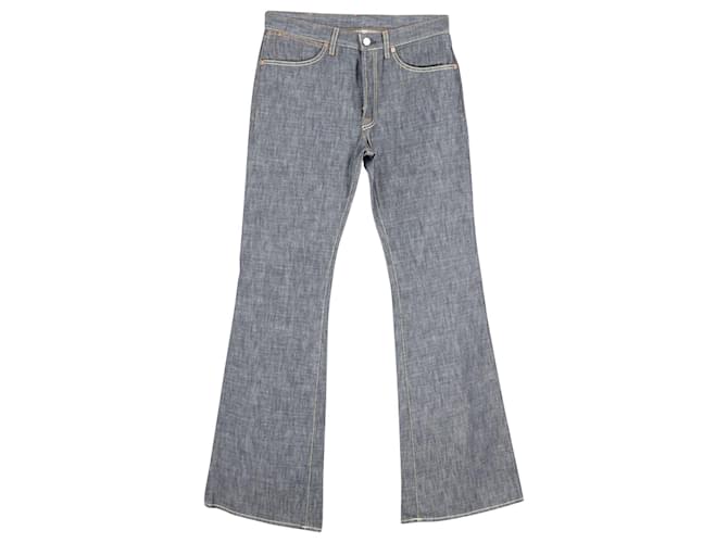 Gucci Denim Flared Jeans in Grey Cotton  ref.788484