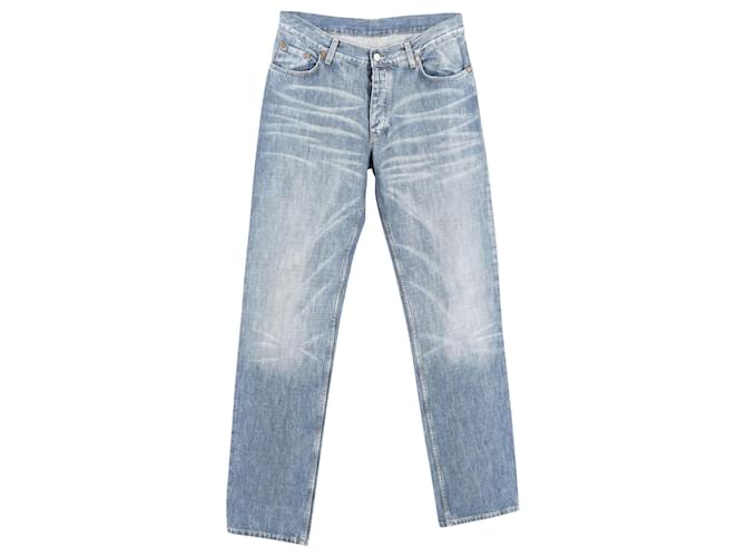 Jeans Gucci Straight Leg Washing Light Wash em algodão azul claro  ref.788485