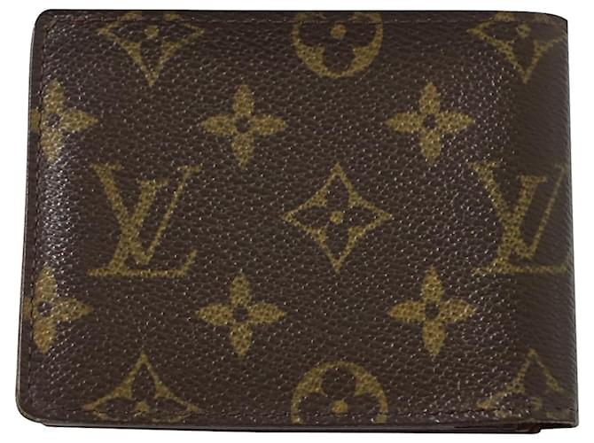 Cartera Louis Vuitton Monogram en lona marrón Lienzo  ref.788488
