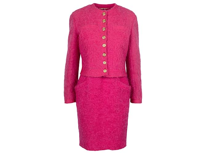 Vestido de lana rosa Valentino con chaqueta  ref.788499