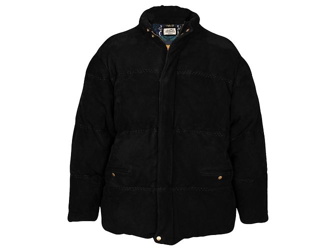 Hermès Doudoune en daim Hermès Noir
