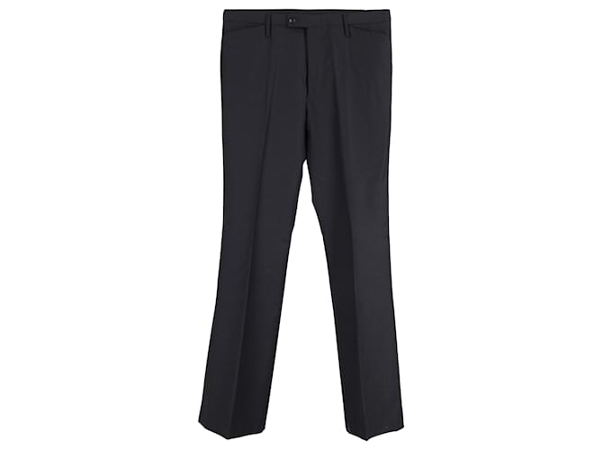 Pantalones Gucci Slim Fit en Lana Negra Negro  ref.788546